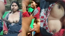 Indian Village Bhabhi Blowjob and Boobs Show