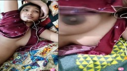 Hottest girl boob show on viral video call